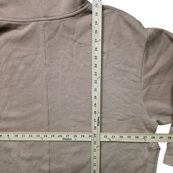 VTG Nike Center Swoosh Hoodie Men’s Medium Khaki Cotton Fleece - Picture 7 of 8